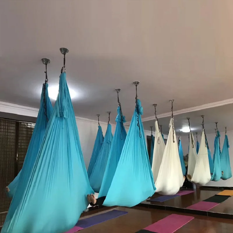 4 meters length Anti-Gravity Yoga Hammock Elasticity Aerial Yoga Flying Swing Aerial Traction Belts Pilates Body Shaping Device