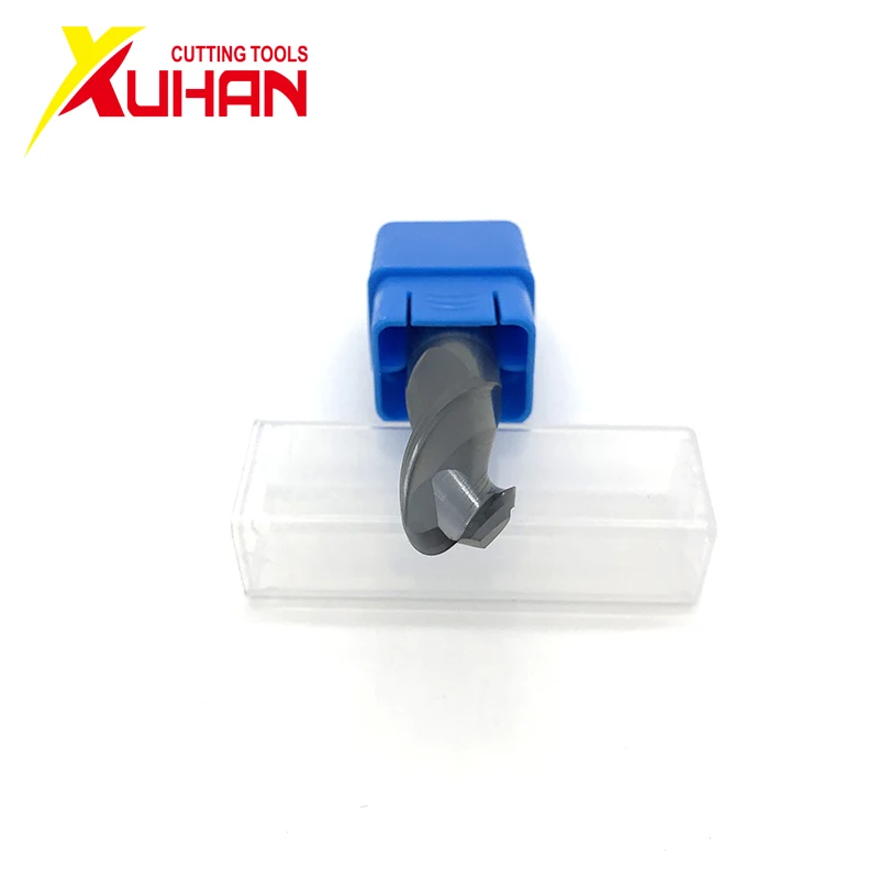 Ball nose end mill 2 flutes 100mm 150mm length cnc end milling cutter for metal face and slot machining hrc50 coated end mills