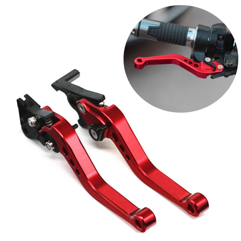 Dark Red CNC  Motorcycle Drum Disc Hydraulic Line GY6 Brake Clutch Lever Grip Set