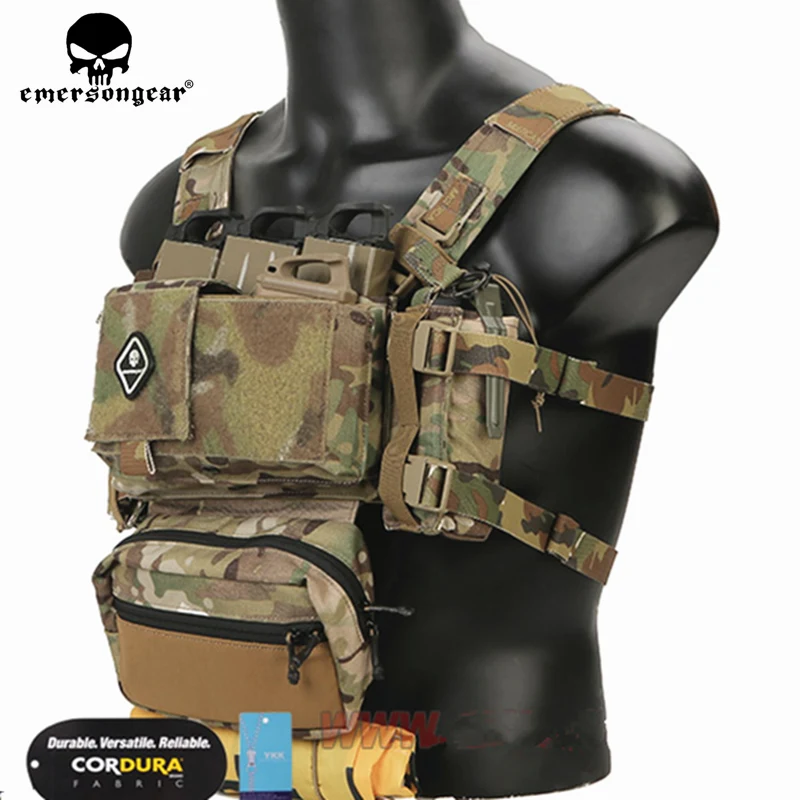 Emerson Chassis MK3 Mini Tactical Chest Rig Spiritus Airsoft Hunting Vest Ranger Green  Tactical Vest w/ Magazine Pouch