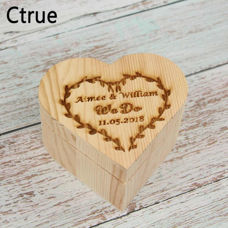 

Custom wedding date box engraved wood WE DO wedding ring box Personalized Gift Rustic Wedding Ring Bearer Box holder