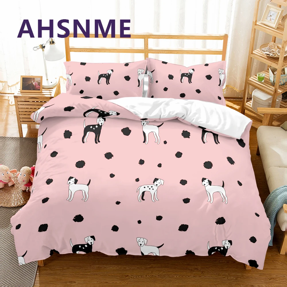 AHSNME Vivid Husky Duvet Cover Pet Dog Bedding Set Little Puppy Bed Sets Cozy Children Adults Bedlinen 2/3pcs Dropshipping