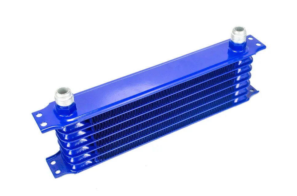 WLR RACING - BLUE UNIVERSAL 7 ROW 10AN- 10AN UNIVERSAL ENGINE TRANSMISSION OIL COOLER TRUST TYPE WLR5107B