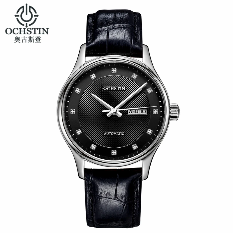 

Ochstin Classic Automatic Watch Men Military Genuine Leather Strap Watches Luxury Brand Dress Wristwatches Women Reloj Hombre