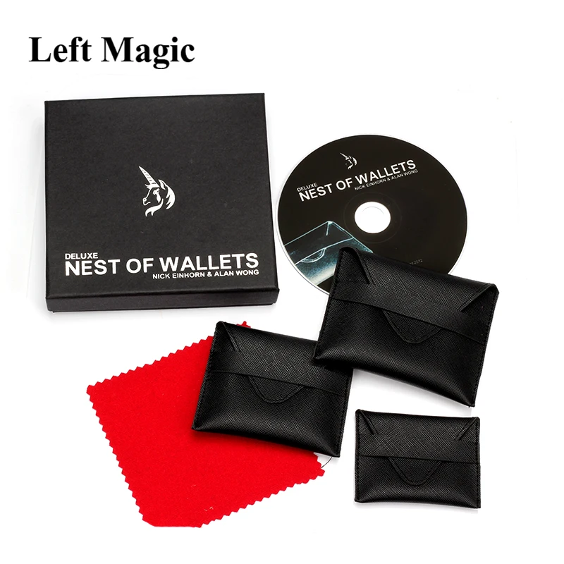 Deluxe Nest Of Wallets GimmickMagic Trick Close Up Magic Street Illusions Stage Magic Props Mentalism Accessories