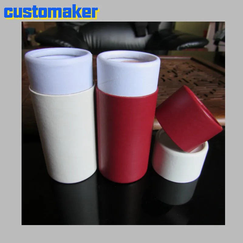 50pcs Custom LOGO Cardboard Tubes With Caps Kraft Paper Tube For Essential Oil 10-100ML Coffee Container Holder for Presents