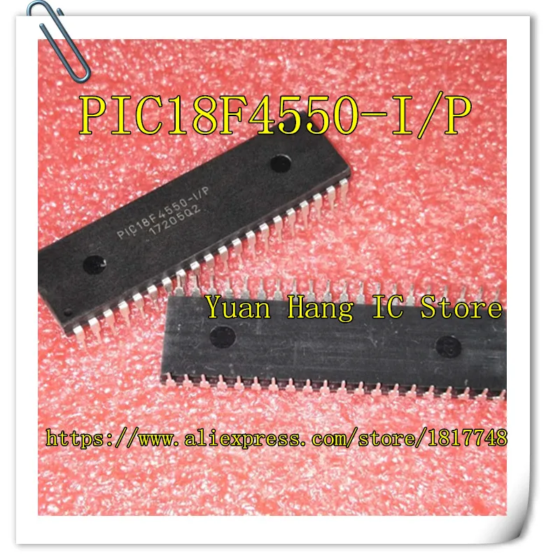 

10PCS/LOT PIC18F4550-I/P PIC18F4550 18F4550 DIP40 IC PIC MCU FLASH 16KX16 NEW