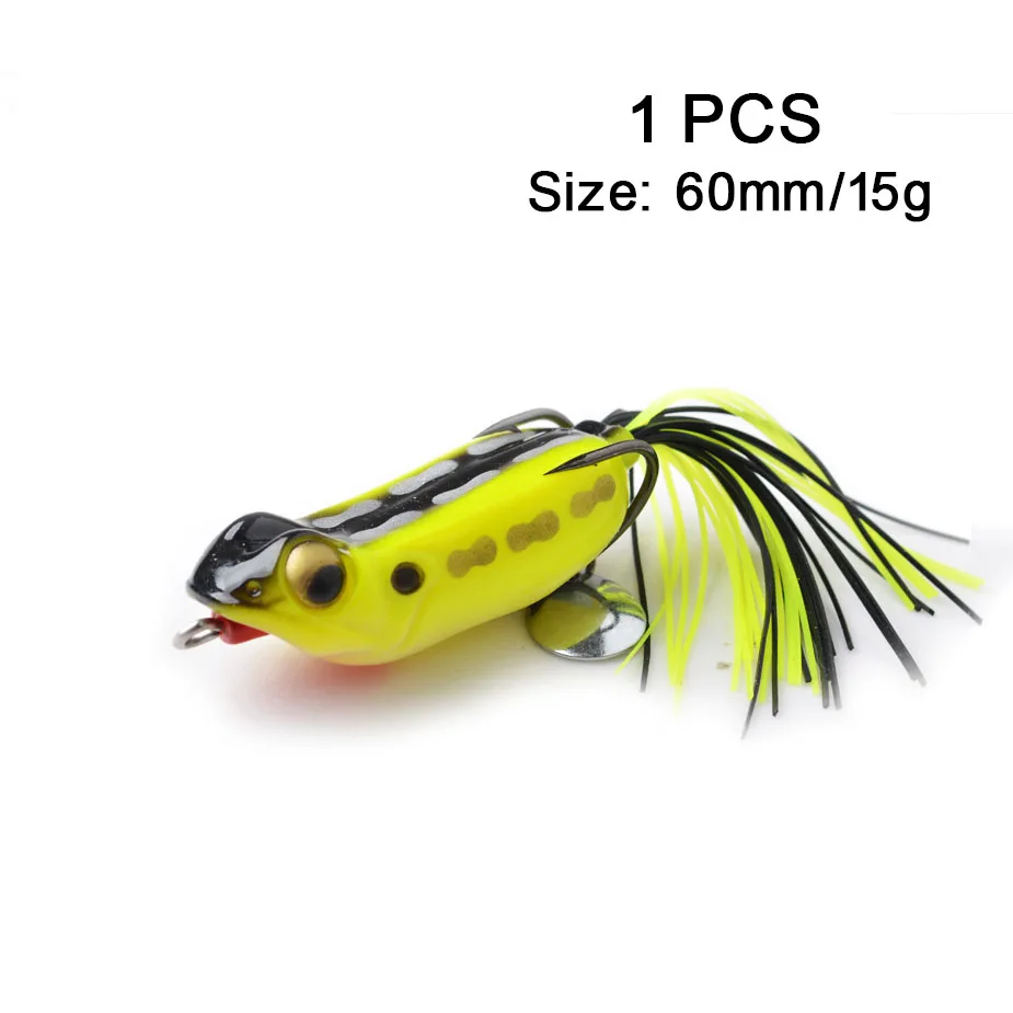 TOMA 1pcs Frog Insect Fishing Lure Snakehead 55mm 60mm Plastic Artificial Soft Bait Frog Lures Topwater Fishing Tackle