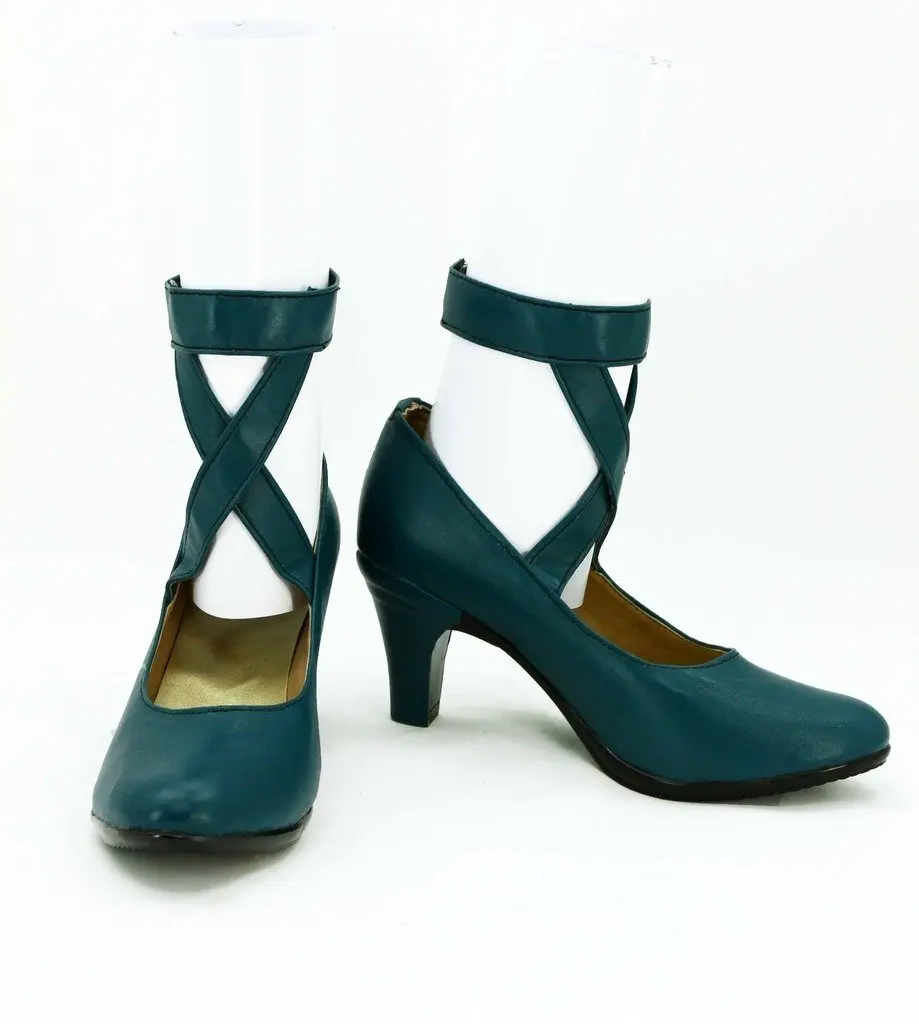 Michiru Kaiou Shoes Cosplay Sailor Moon Sailor Neptune Michiru Kaioh Cosplay Shoes Green Boots High Heel Custom Made Any Size