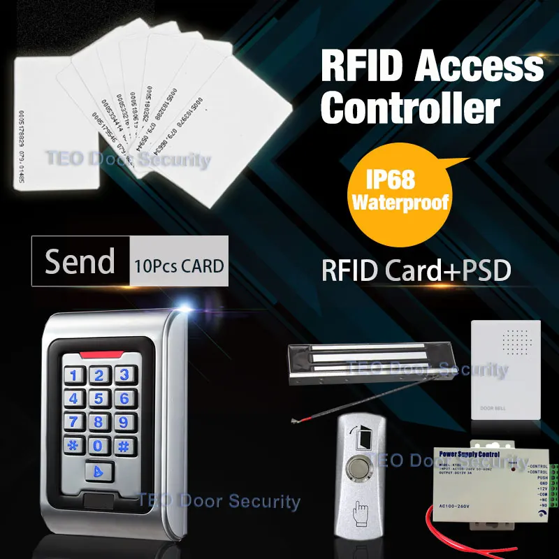 

Entrance Guard System USE 280KG IP68 Waterproof Keypad Door Lock Entry Access Control Small Size Switch Power Supply