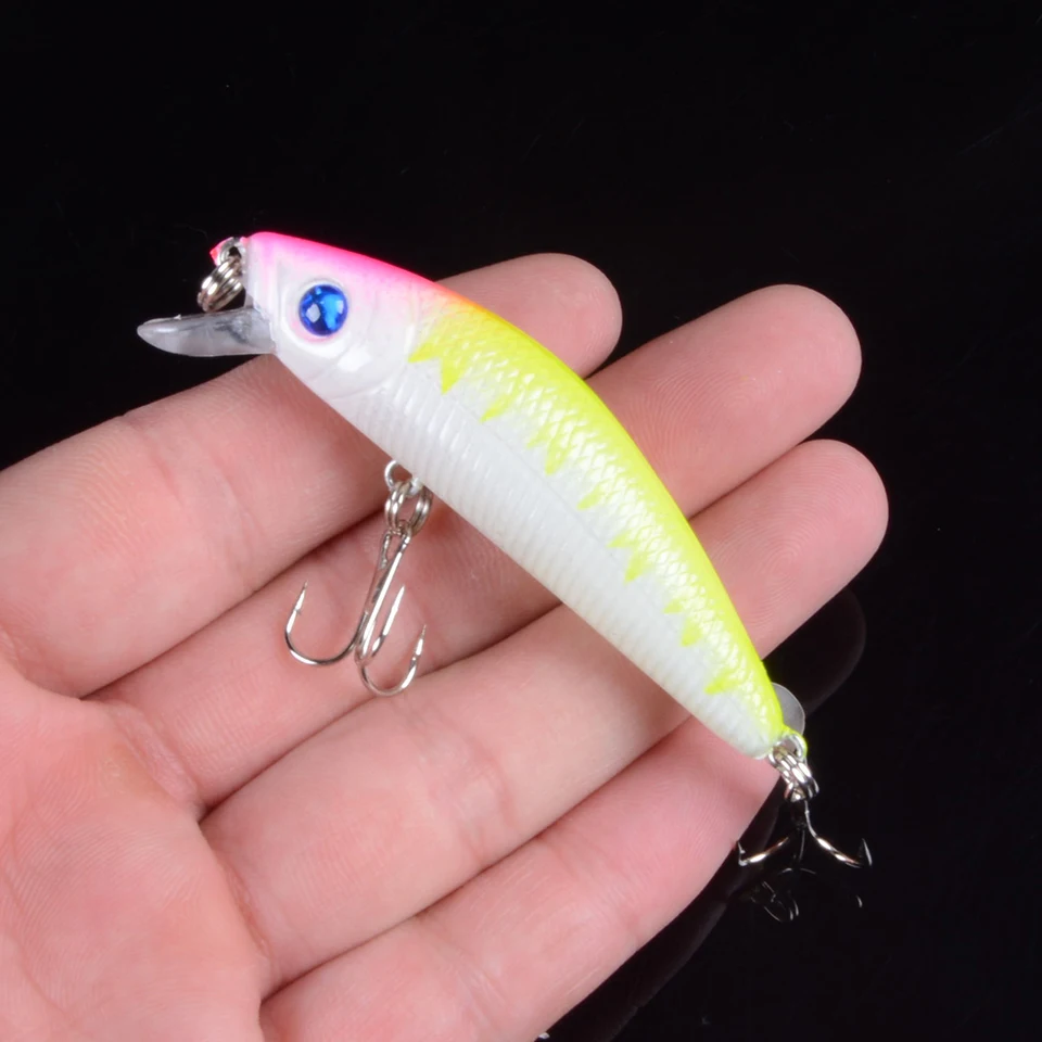 2018 New Arrival 1pcs 7cm 8.1g Hard Minnow Baits Lures 3D Eyes Fishing Wobblers 6# Hooks Crankbaits Crap Tackle pesca