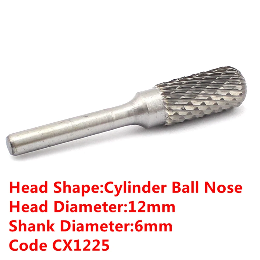 6 مللي متر عرقوب x 8 10 12 14 16 مللي متر شكل الرأس اسطوانة الكرة الأنف التنغستن الصلب الصلبة نتوءات كربيد أداة دوارة مثقاب الخشب Dbl نهاية قطع #5