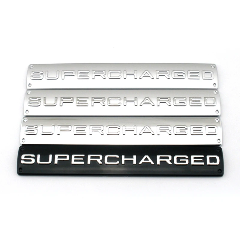 Plastic Auto Badge Supercharged Emblem Car Tailget Decal Sticker Adhesive Logo For Range Rover