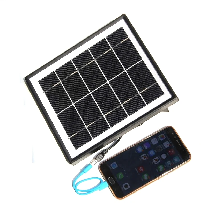 5W Solar Charger for Mobile PhonesUSB Output For 3.7V Battery Mono Solar Panel Solar battery Charger Power Station Free Shipping