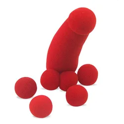 1set Red Small Sponge Brother 4pcs Sponge Balls Magic Tricks Stage Street Illusion Gimmick Props Accessories Toys for Kids