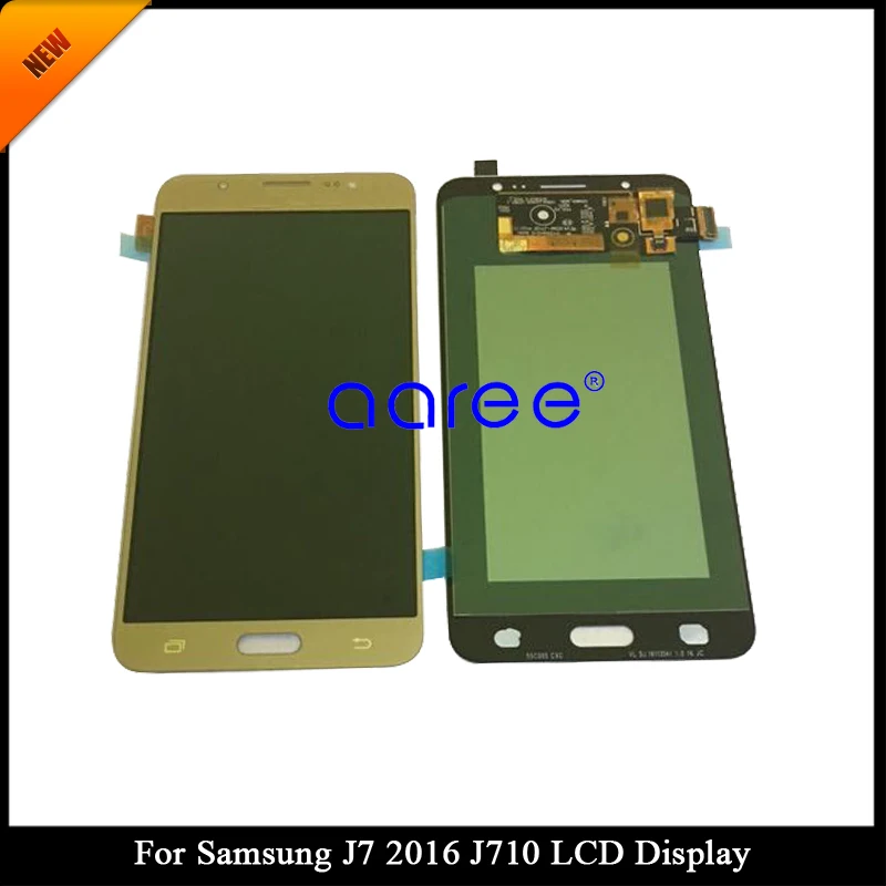 W 100% przetestowany Super AMOLED do Samsung J7 2016 J710 LCD do Samsung J710F J710 Wyświetlacz LCD Ekran dotykowy Digitizer Zespół