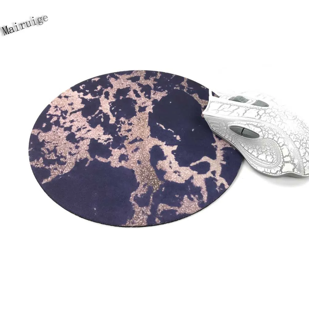 Mairuige colour Modern Design of Marble imitation GOLD  unique Desktop Computer Animation Mouse Pad Mat Round 200*200*2CM