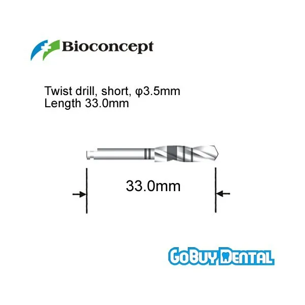 Straumann Compatible Dental Implant Instruments Twist drill,short,D3.5mm,L33.0mm 051080