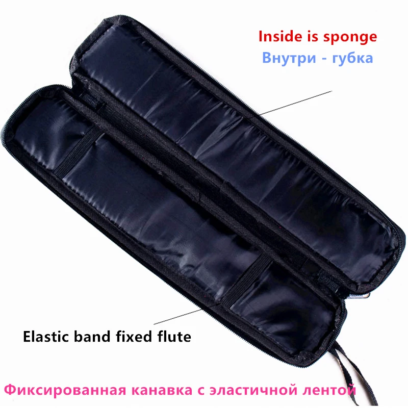 High Quality 2-section Flute Bag for Protection PU Bag Anti - wrestling Cloth Flute Accessory Easy to Carry Hand flute bag