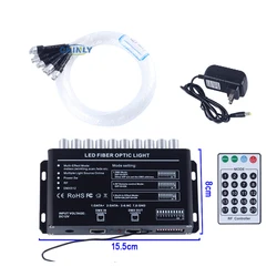 Meteor Effect Light Driver 5W Shooting Stars Engine RF Remote Control PMMA Fiber Optic Cable LED Lighting for Decorative Project