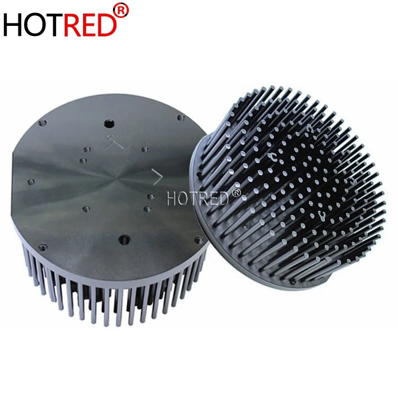 Round D133mm Pre-drilled LED Pin Fin Heatsink Compatible with COB CXB3590 Citizen CLU-048 Bridgeluux V29 COB LEDs Radiator