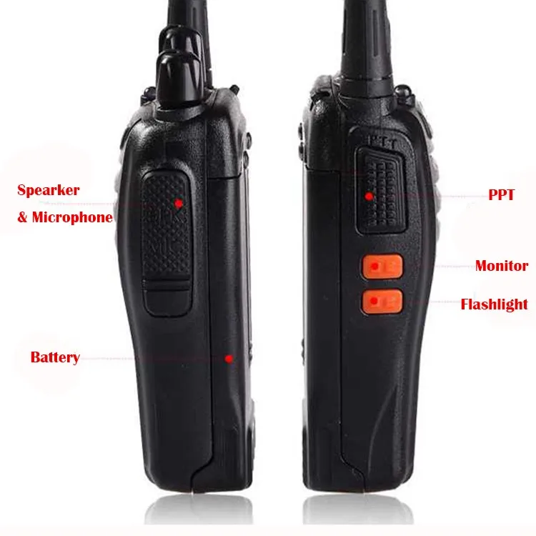 2 Buah Asli Pofung BF-888S 2 Dua Arah Stasiun Radio Walkie-talkie untuk Driver Amatir Radio Kit Interphon Interkom Baofeng 888