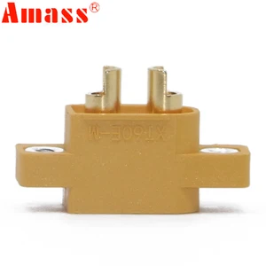 10pcs AMASS XT60E-M Mountable XT60 Male Plug Connector 4.23g For Racing Models Multicopter Fixed Board DIY Spare Part