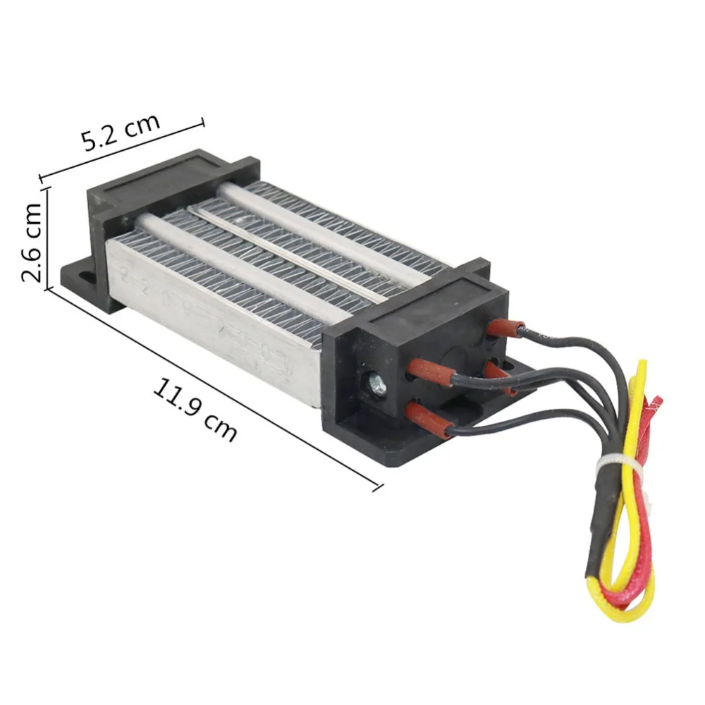 องค์ประกอบความร้อน PTC เทอร์โมสตัทเซรามิกไฟฟ้า 2 ชิ้น AC/DC 220V 200W เครื่องทำความร้อนแบบมีฉนวนสำหรับเครื่องทำความร้อนอากาศ อุปกรณ์ฟักไข่สัตว์ปีก