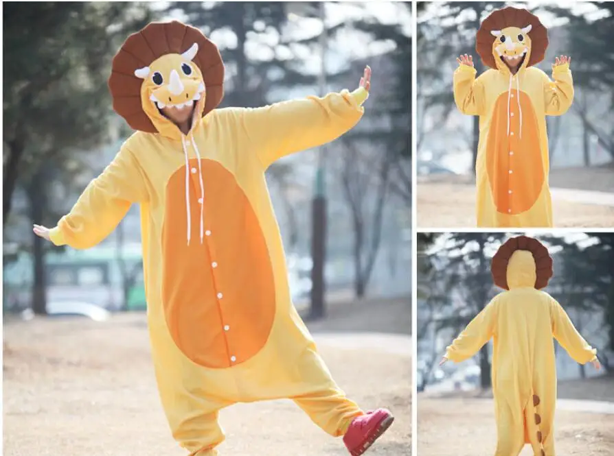 Animal Costume Cosplay Adult Pyjamas JP Animal blue yellow dragon Orange kangaroo giraffe bear lion Pajamas