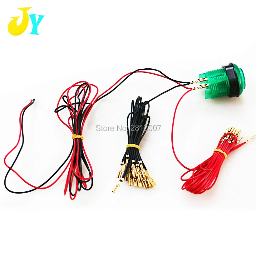 5V 12V bulb Series Signal Wire 6.3mm /2.8mm Terminal For Push button Led Cable 2pin connector to USB Encoder