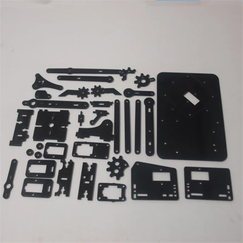 SWMAKER DIY MeArm - black color arcylic Robot - v1.0 laser cut acrylic kit/set pocket size arm robot mechanical plate kit