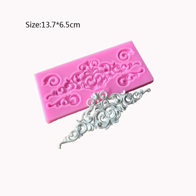 Lace Pattern Border Decor Silicone Cake Mold Retro Roma Relief Decorative Chocolate Flower Baking Pastry cake Molds