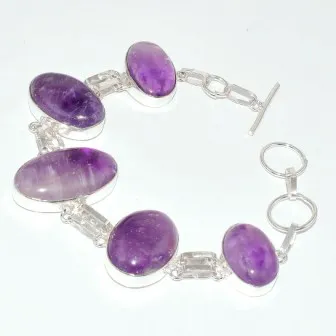

Amethysts Bracelet , 21.6 cm, B3285