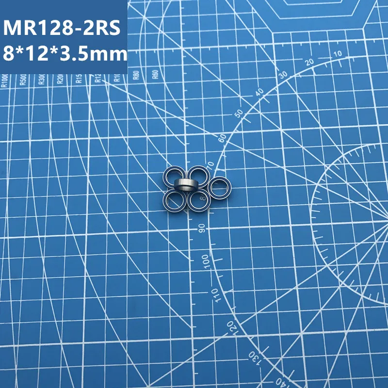 Free shipping high quality 10pcs MR128-2RS (BLUE ) 678-2RS MR128RS 678 deep groove ball bearing 8*12*3.5 mm miniature bearing