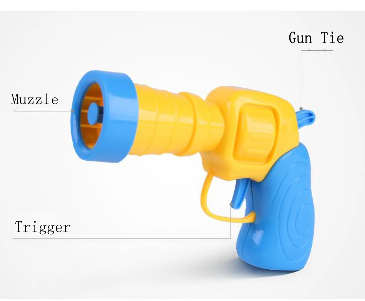 

iWish Shooting Toy Elastic Table Tennis Gun Friction Power Kids Child Interest plastic Pistol Sports Hunting Toys For Children