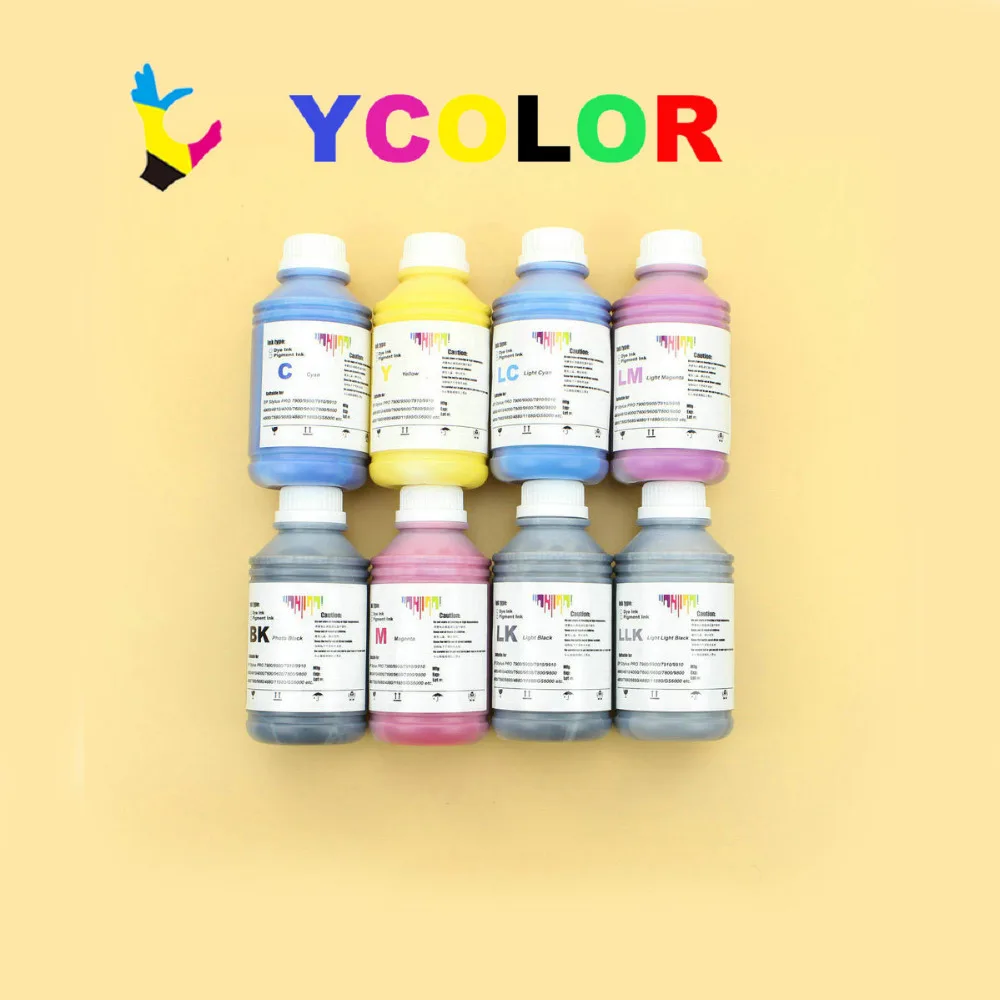 8 color/lot 500ml/bottle Universal Pigment ink for Epson Stylus PRO 4000 4800 4880 7800 7880 9800 9880 DX5 printer pigment ink