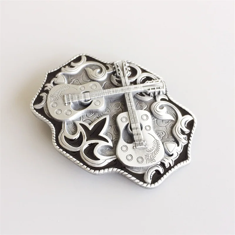 New Vintage Style Enamel Guitar Western Country Music Hot Belt Buckle also Stock in US BUCKLE-MU097