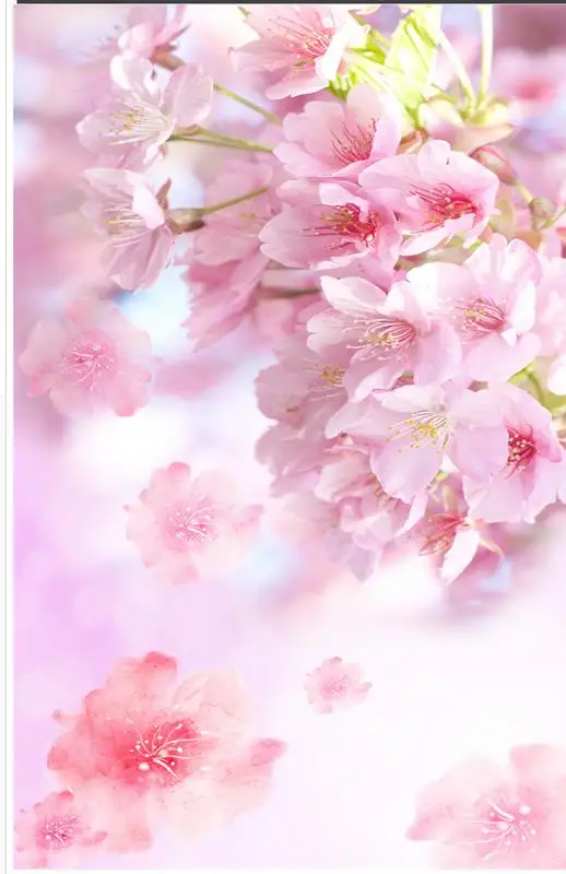 Wallpaper 3d stereoscopic Peach blossoms ceiling TV backdrop mural wallpaper Custom 3d photo wallpaper