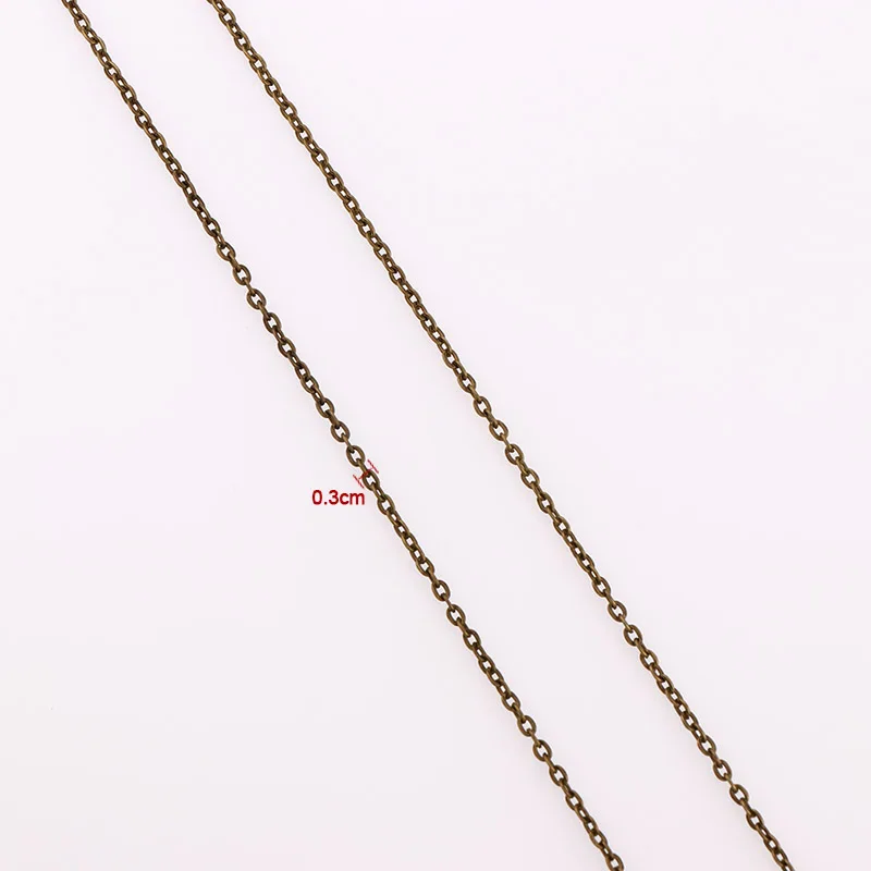 0.8~1 Meter Width 3mm Length 3D Japanese Antique Bronze Nail Metal Chain DIY Hollow Punk Style Nail Art Decoration