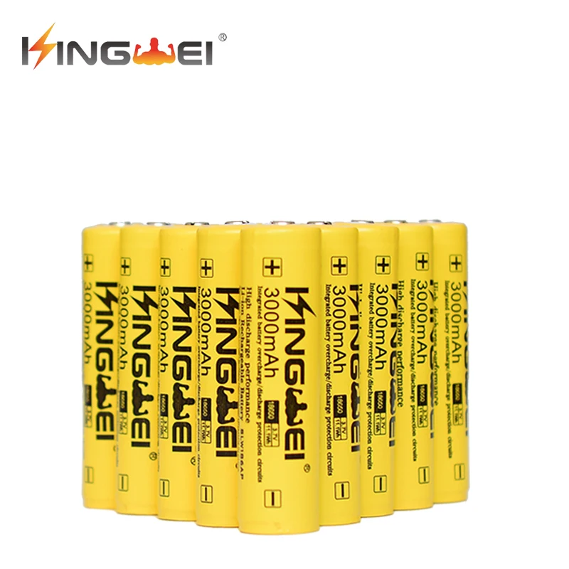 

Hot 18650 Battery 3.7v 3000mah KINGWEI PCB Lithium Batteries Li-Ion Rechargeable Batery Protected For Flashlight LED Laser PEN