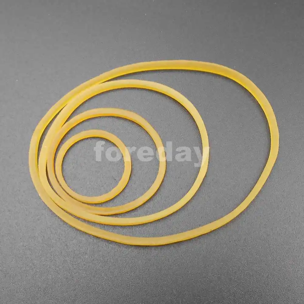 20PCS X Silicone Rubber Band Drive belt Pulley Model Motor DIY Toys 1.5MM X 19MM 28MM 40MM 55MM Yellow DIY 20PCS/LOT *FD031-034