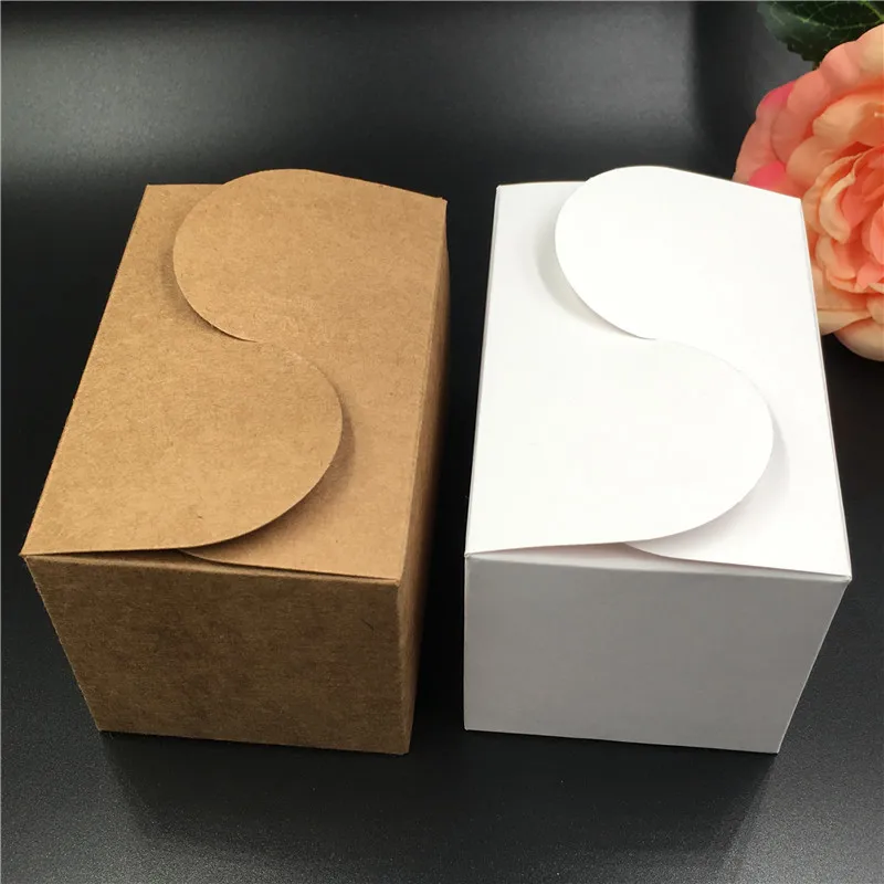 

Kraft Paper Box Handmade product packaging Cases Festival Gift Package With Free Sticker Sealing Box Handmade Boxes 50Pcs/Lot