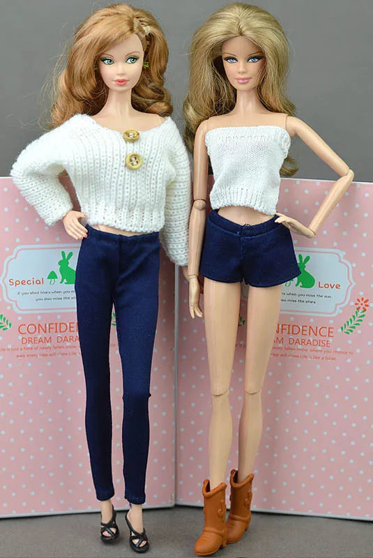 High Quality Elastic Bottoms Trousers Long Pants For Barbie Doll Clothes Fashion Outfit Shorts For 1/6 BJD Dolls Accessories