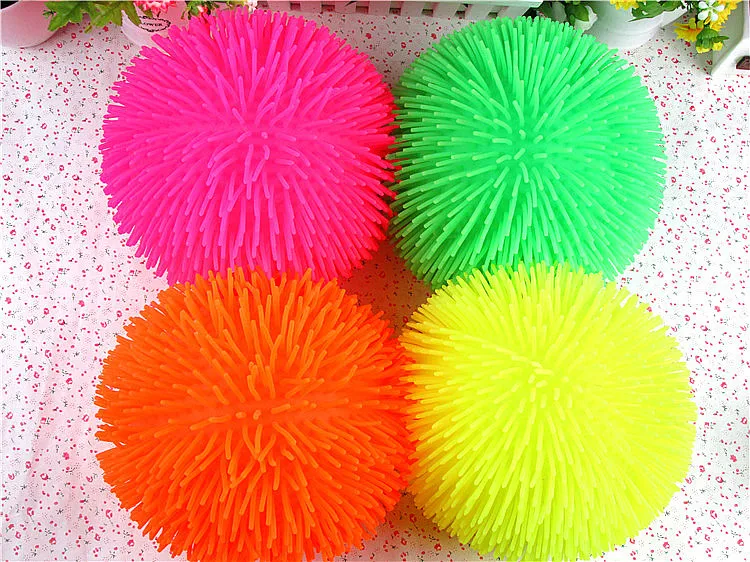 All Densely Hairy Vent Ball Light Flash Ball Children\'s Software To Vent Toys soft toy with light Luminous ball