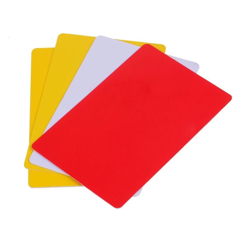 DHS standard referee card set for yellow red white table tennis games professional umpire tool ping pong accessories