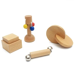 Unisex Baby Montessori Sensory Speelgoed Houten Speelgoed Hand Grijpen Leven Pactical Speelgoed Voor Peuters Rammelaars 16-24 Maanden Jaar oude