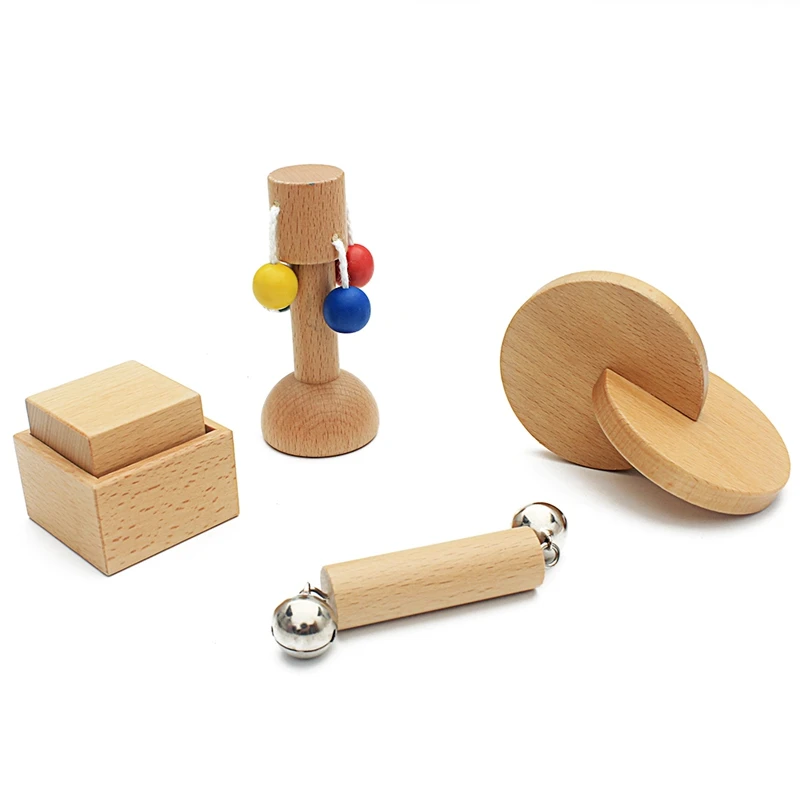 Unisex Infant Montessori Sensory Toys Wooden Toys Hand Grasping Life Pactical Toy for Toddlers Rattles 16-24 Months Years Old