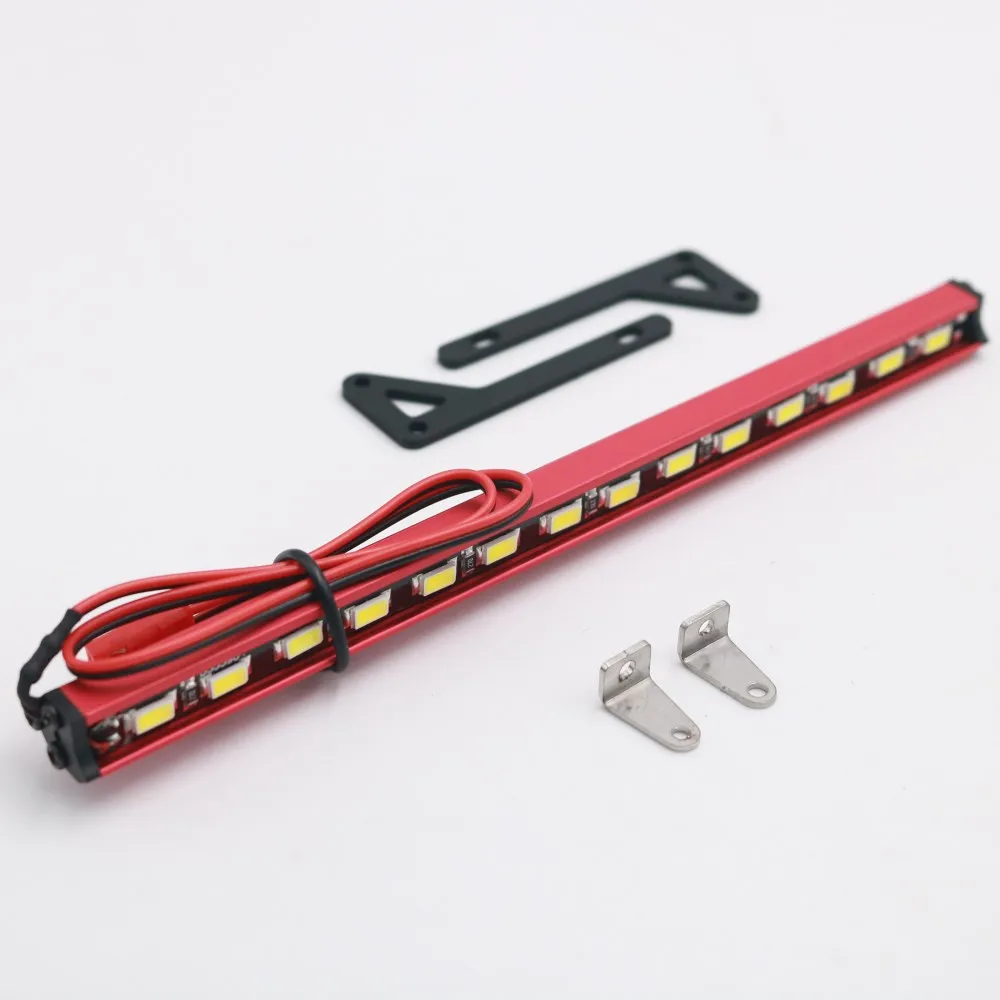 KYX Racing Metal 14 LED Light Bar 158mm Lampa dachowa do 1/7 UDR 1/10 Traxxas TRX4 TRX-4 Axial SCX10 II Wrangler Body 7.2-12V Red