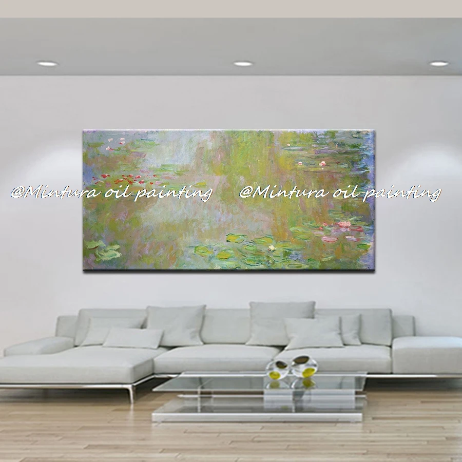 

Handpainted The Water-Lilies Pond Claude Monet Oil Painting Reproduction Painting On Canvas,Wall Picture Decor,Home Decoration