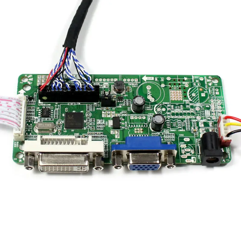 DVI VGA LCD Controller Board RT2281 Bekerja untuk 17.1 Inci LP171WP4 LP170W01 1440X900 LCD Panel